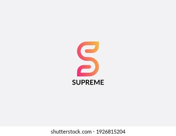 Supereme Abstract s letter modern logo design 