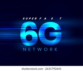 superfast 6g wireless telecommunication network techno background vector