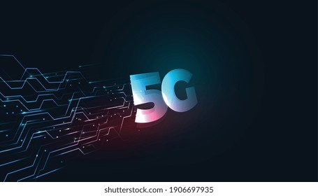 superfast high speed 5th generation 5g technology concept