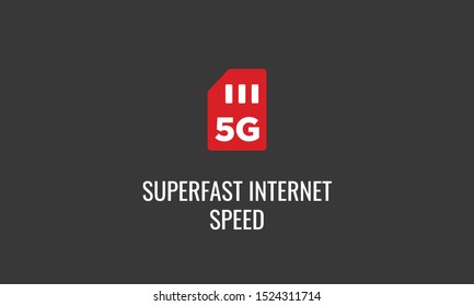 Superfast Internet Speed 5G Sim Card Poster