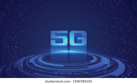 superfast internet speed 5G technology concept background