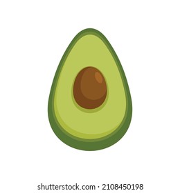 Superfood avocado icon. Flat illustration of superfood avocado vector icon isolated on white background