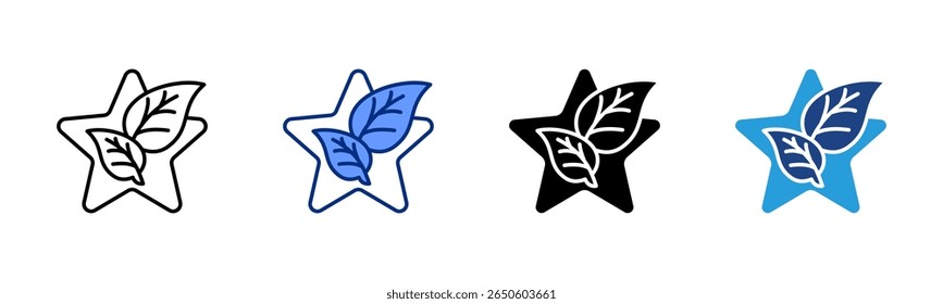 Superfood-Icon-Blatt mit mehreren Stilkollektionen