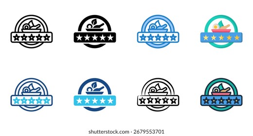 Superfood Seleção ícone definir coleção de vários estilos 
