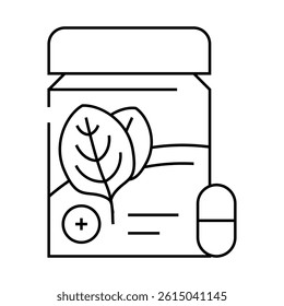 superfood spinach line icon vector. superfood spinach sign. isolated contour symbol black illustration