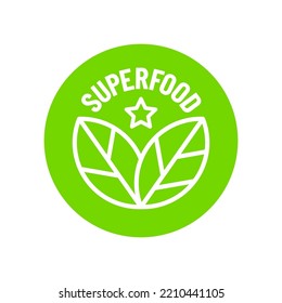 Superfood vector icon stamp badge