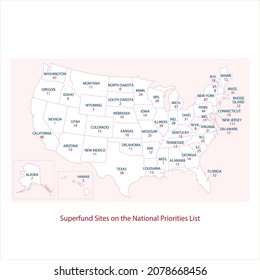 Superfund Sites On The National Priorities List Map