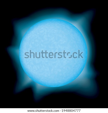 Supergiant star, vector illustration of space