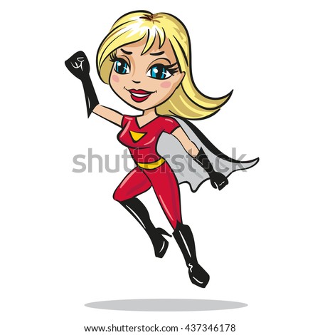 Supergirl Character Woman Superhero Stock Vector (Royalty Free ...