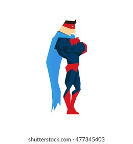 Superhero in Action, silhouette in different poses