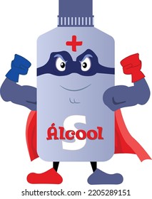 superhero alcool alcohol toon vector 