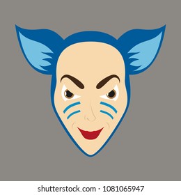 Superhero animal . Cartoon flat illustration.
