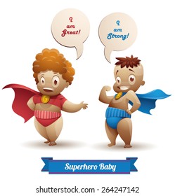 Superhero babies, vector 