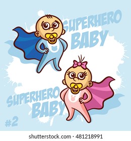 Superhero Baby Boy Girl Clipart