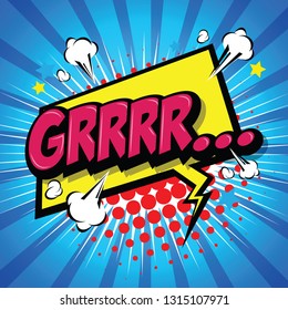 Superhero bashing Comics Bubble with text Comic Speech Bubble, Cartoon. art and illustration vector file.