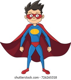 Superhero boy cartoon