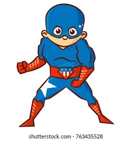 Superhero boy Cartoon character