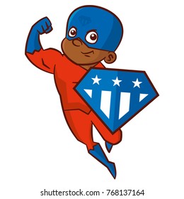 Superhero boy Cartoon character