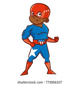 Superhero boy Cartoon character