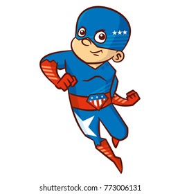 Superhero boy Cartoon character