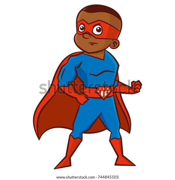 Superhero Boy Cartoon Character Stock Vector (Royalty Free) 744845503 ...