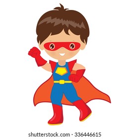 Superhero boy vector illustration