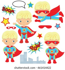 Superhero Boy Vector Illustration