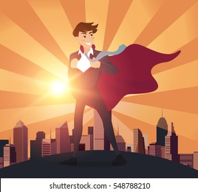 Superhero businessman concept,vector illustration.