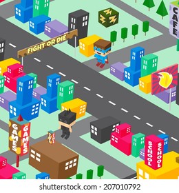 superhero cartoon game character theme