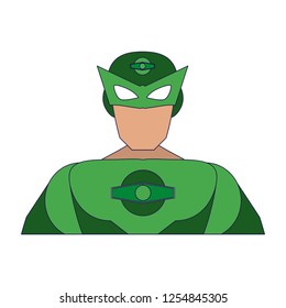 Superhero character cartoon