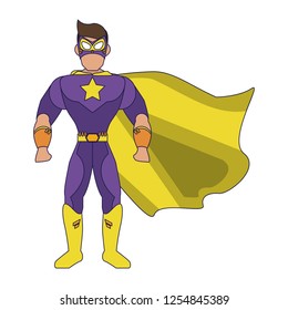Superhero character cartoon
