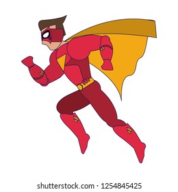 Superhero character cartoon
