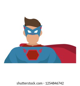 Superhero character cartoon