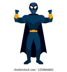Superhero character cartoon