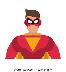 Superhero character cartoon