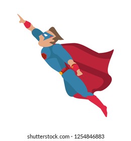 Superhero character cartoon