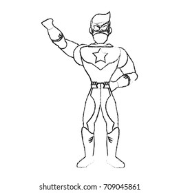 Superhero character cartoon