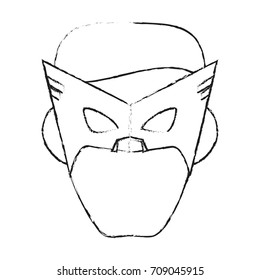 Superhero character cartoon