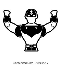 Superhero character cartoon