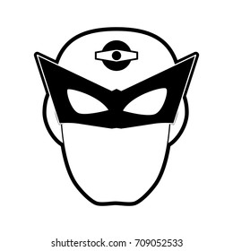Superhero character cartoon