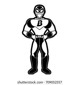 Superhero character cartoon