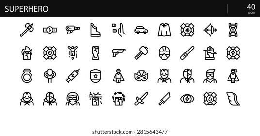 Superhero Character Comic Book Avenger Icons
