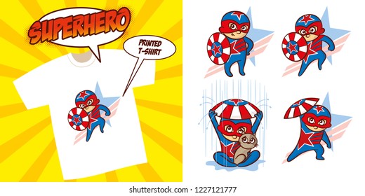 Superhero character Superheroes Set Vector illustration design