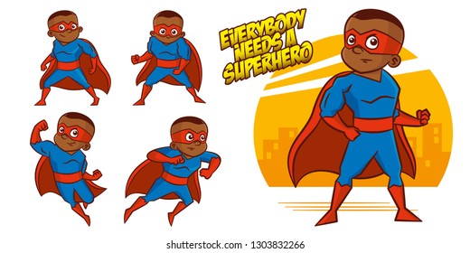 Superhero character Superheroes Set Vector illustration design