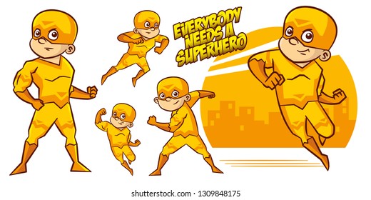 Superhero character Superheroes Set Vector illustration design