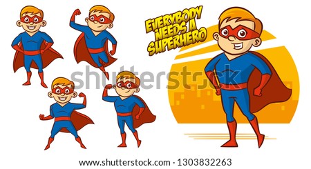 Superhero character Superheroes Set Vector illustration design