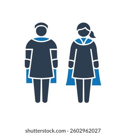 Superhero Characters Icon On White Background