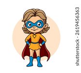 Superhero child cartoon character Vector illustration design