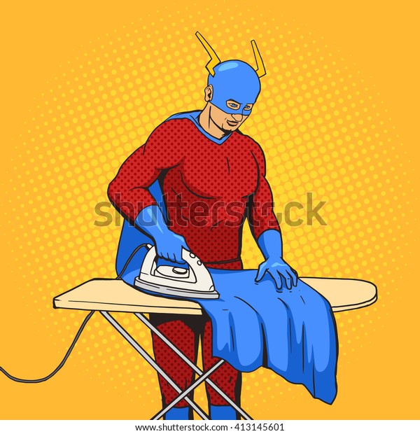 Superhero Clothes Iron Mantle Cartoon Pop Stock Vector Royalty Free