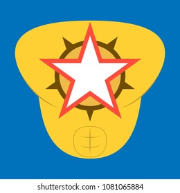 Superhero color flat badges, emblems, logos. Superhero badge icon, power and protect insignia for superhero illustration